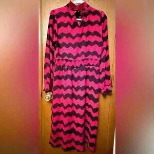 Halogen Women’s dress - stretch - Pink/Black - Size M